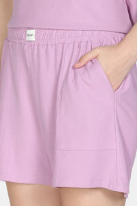 Zivame 2 Mile Fashion Knit Cotton Loungewear Set - Mauve Mist — thumbnail 7